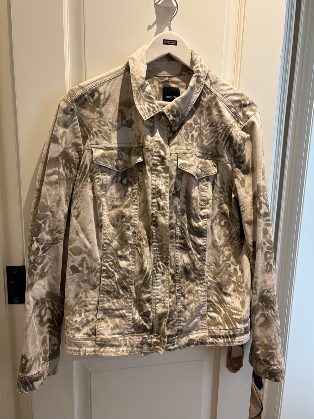 Cream Colored Camo Lightweight Jacket